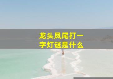 龙头凤尾打一字灯谜是什么