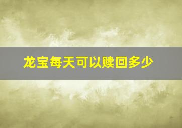 龙宝每天可以赎回多少