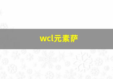 wcl元素萨