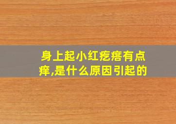 身上起小红疙瘩有点痒,是什么原因引起的