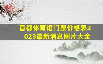 首都体育馆门票价格表2023最新消息图片大全