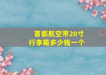 首都航空带20寸行李箱多少钱一个